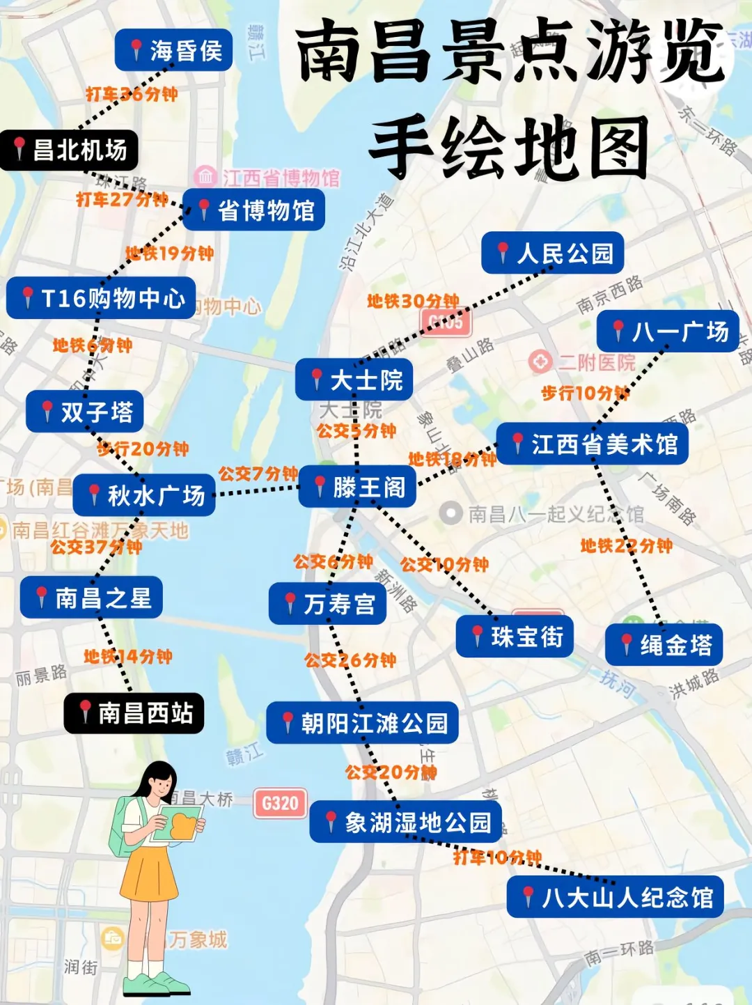 南昌三天两夜不白来旅游景点路线安排攻略