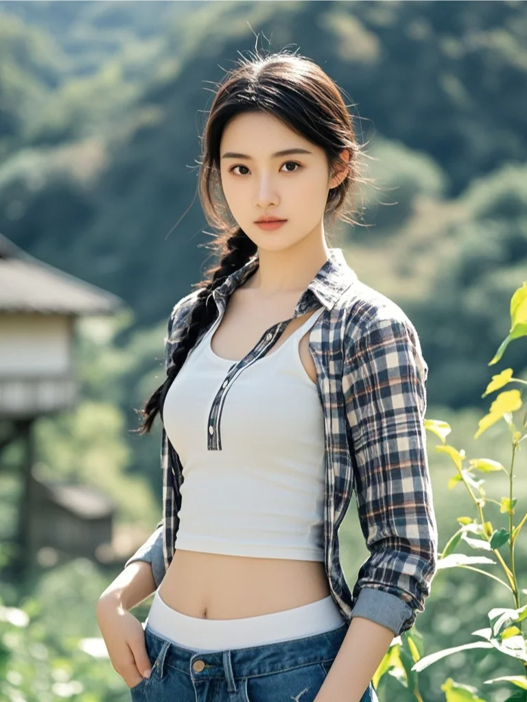 村里的美丽女孩