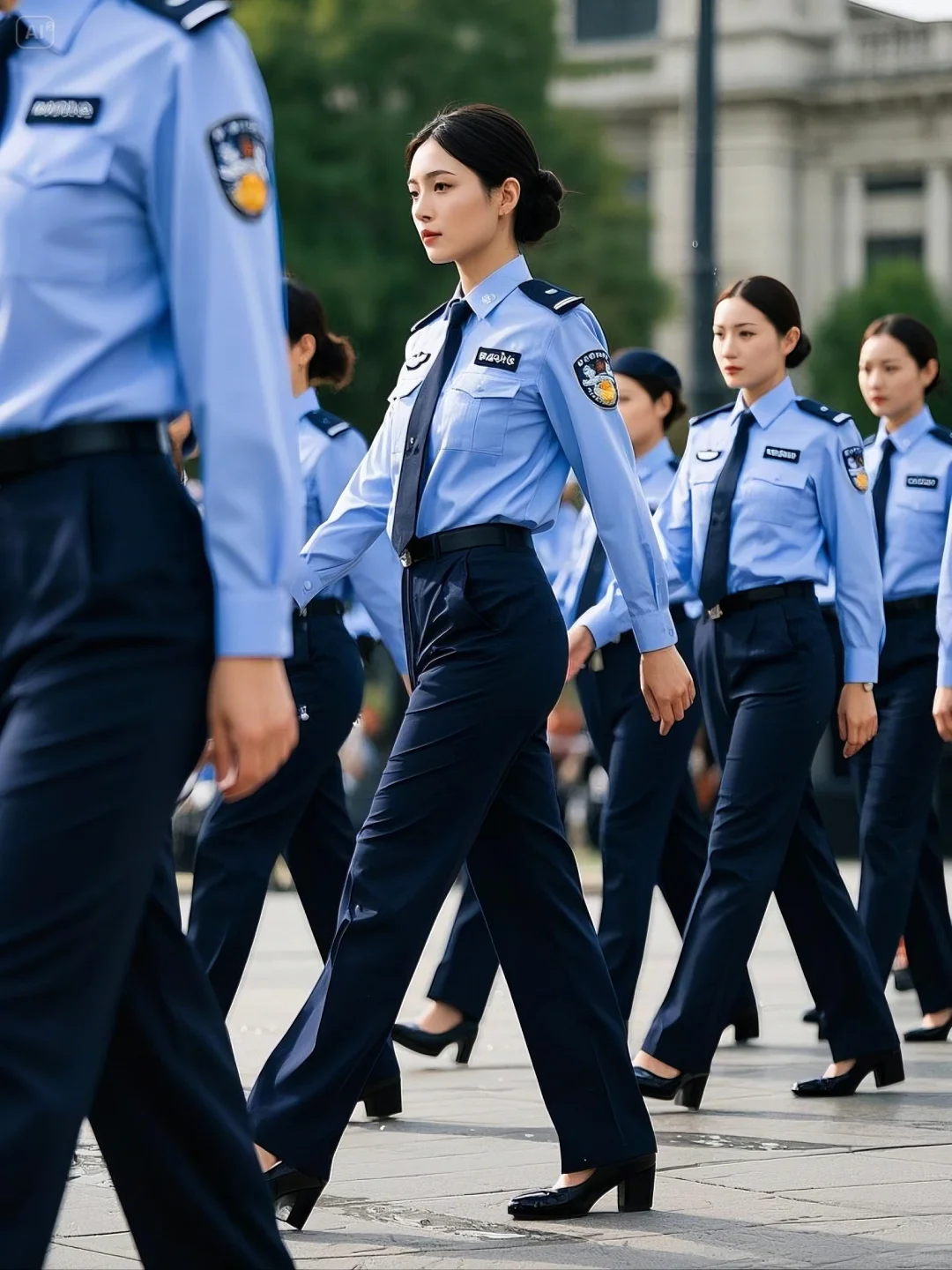 街拍模拟-蓝色制服欣赏 部分1