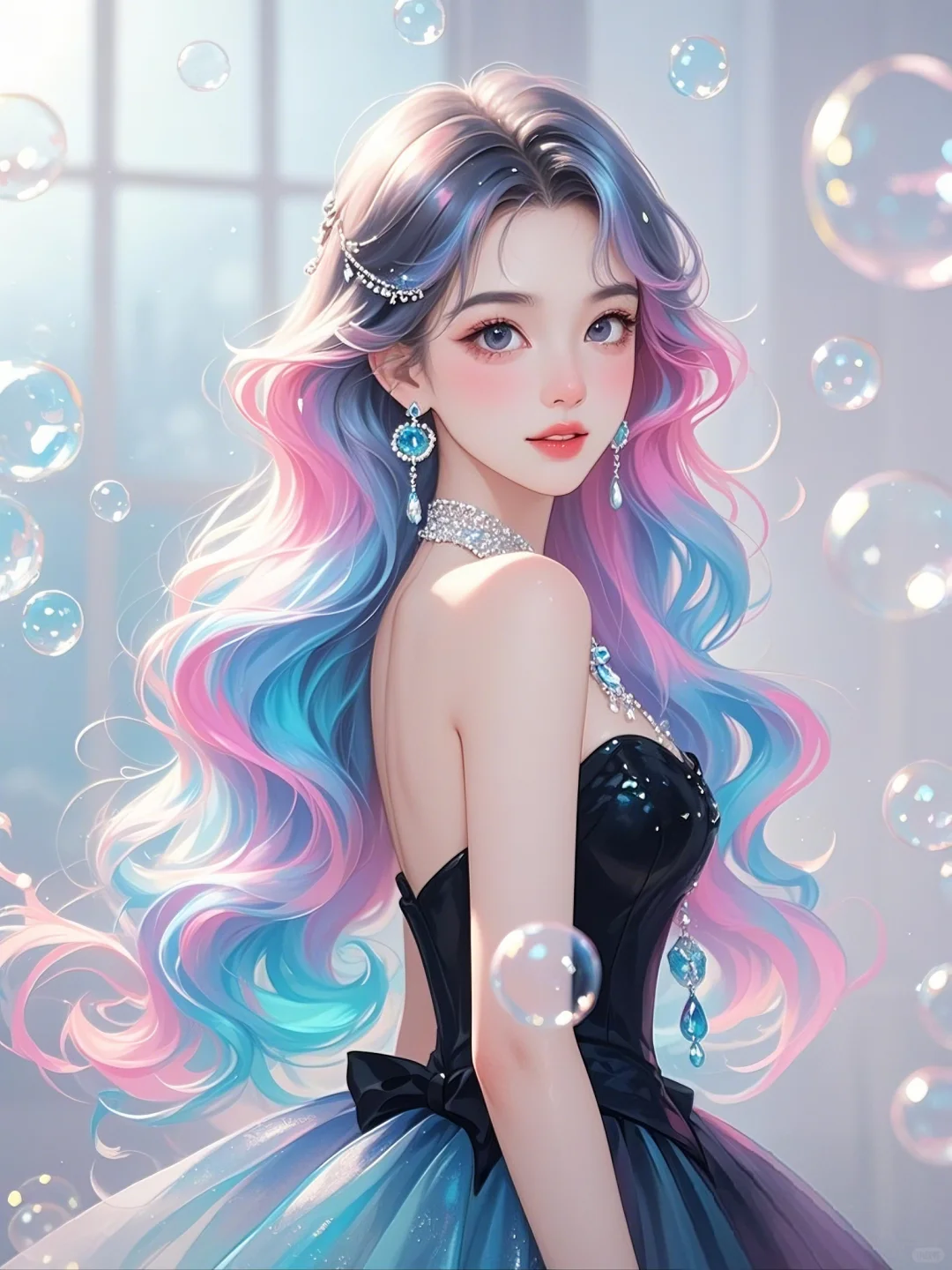 ☁️梦幻少女插画，心动了吗？