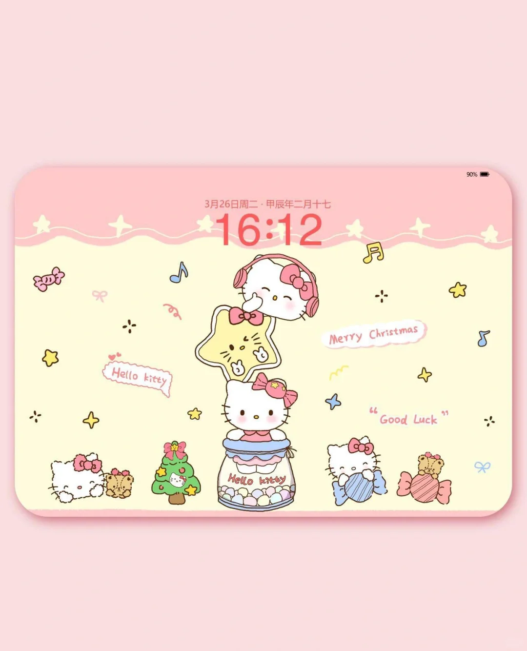 萌趣可爱HelloKitty丨ipad平板壁纸||萌趣可