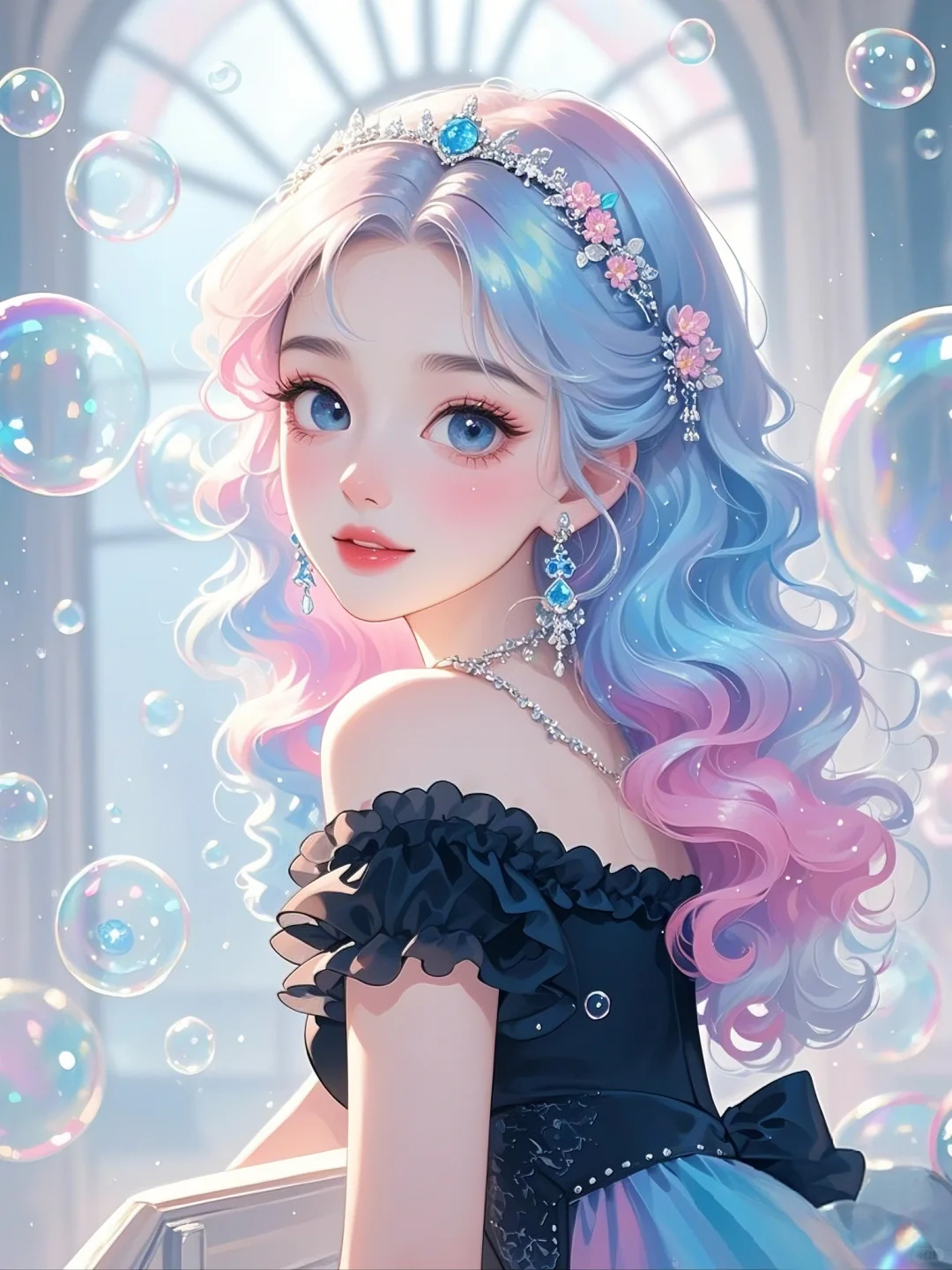 ☁️梦幻少女插画，心动了吗？