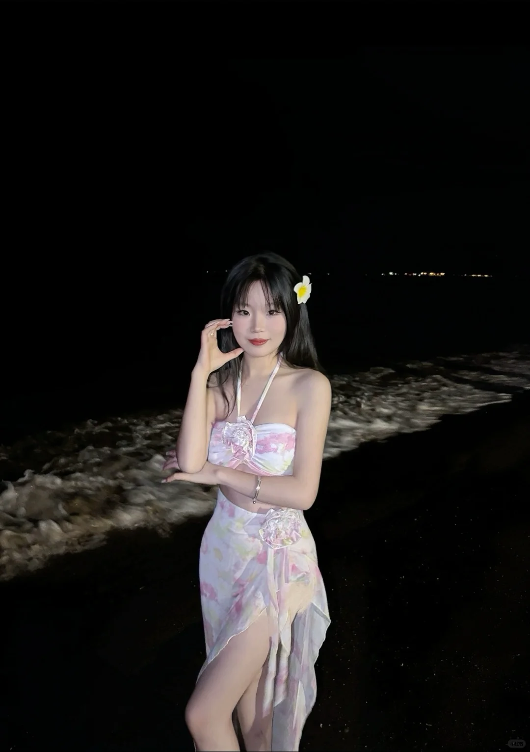 夜晚的海边🏝️