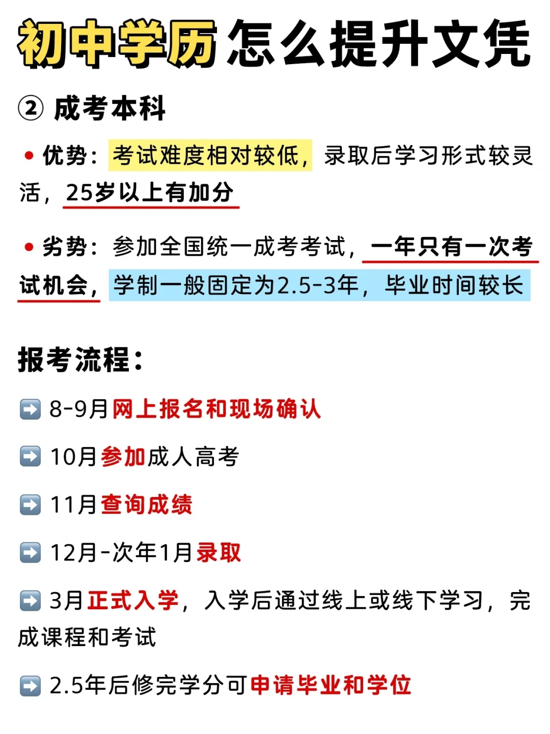 初中学历怎么提升文凭❓看这篇就够啦