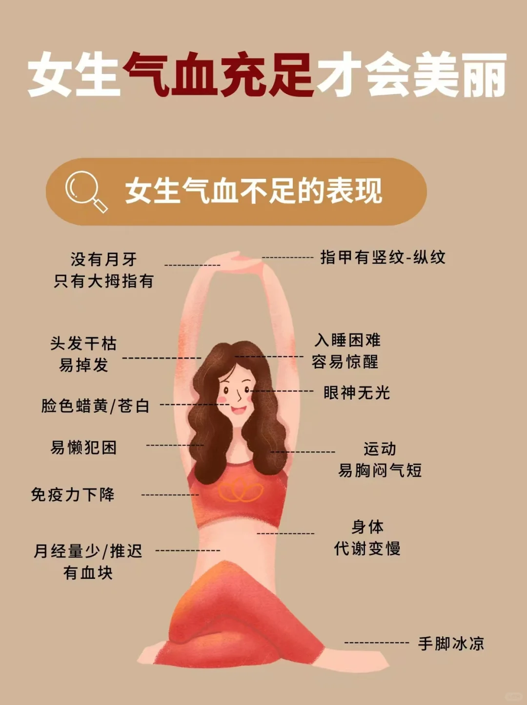 女生养足气血才美丽