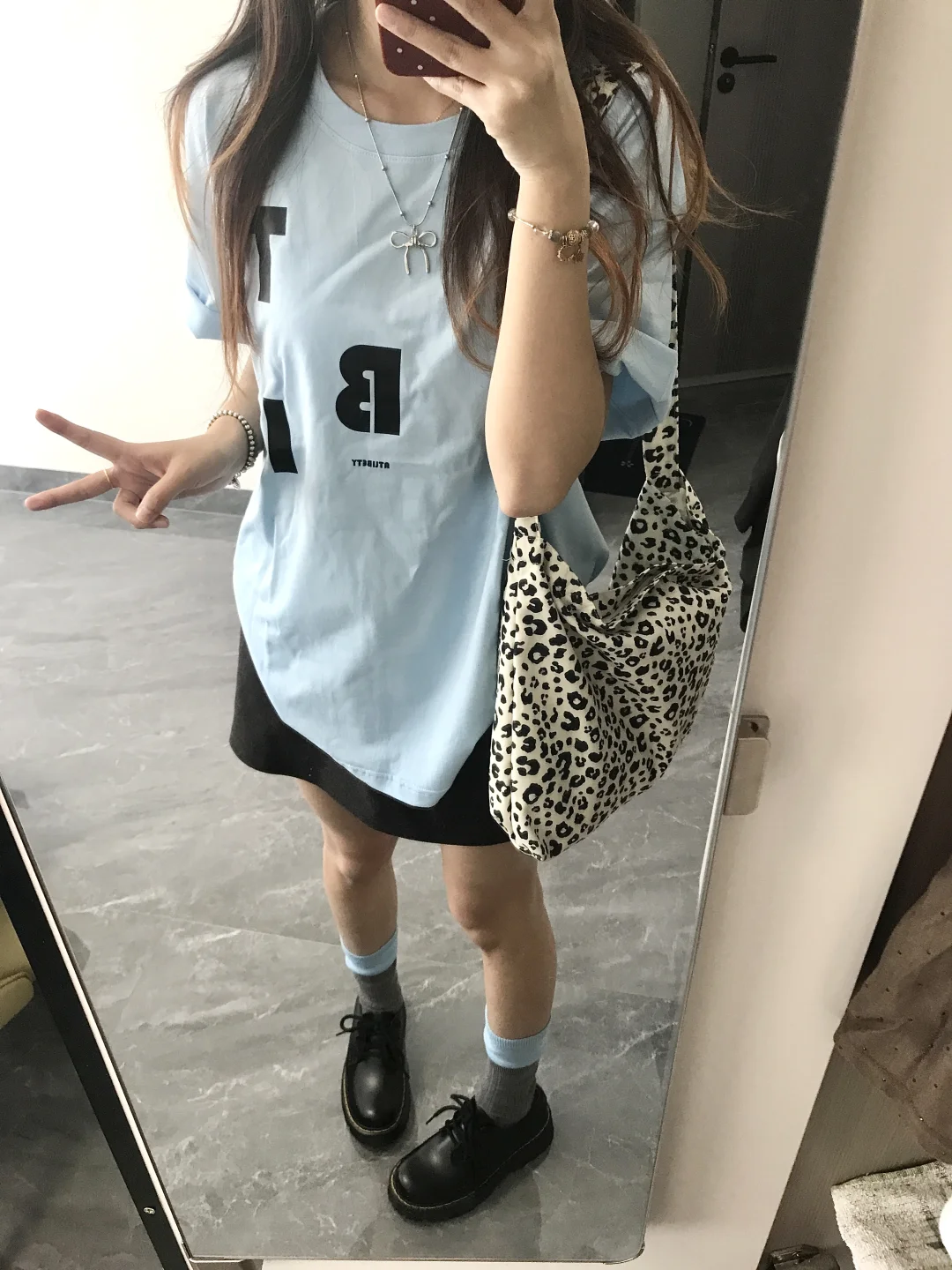 OOTD｜?春夏早八简单穿！韩系baby blue！