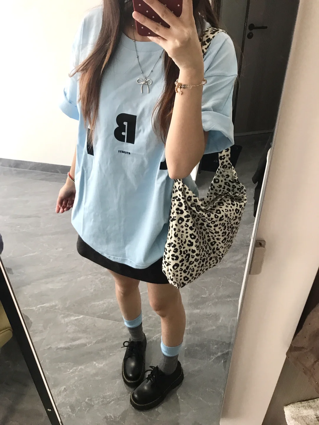 OOTD｜?春夏早八简单穿！韩系baby blue！