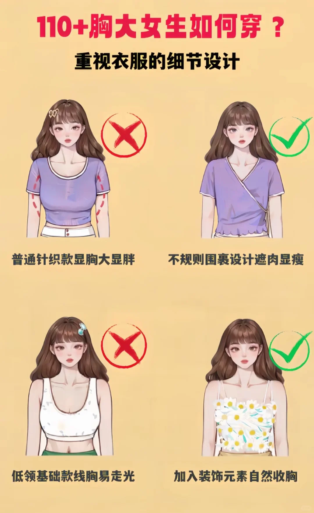 110+胸大女生如何穿？