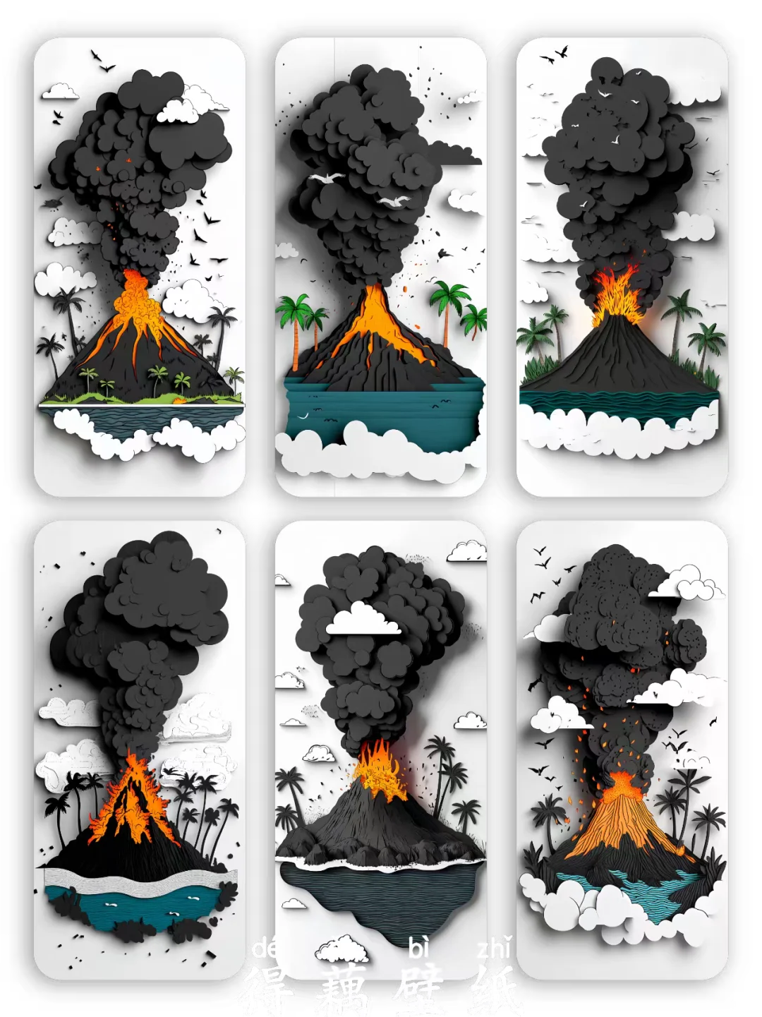 酷盖壁纸-005-火山系（海岛火山）