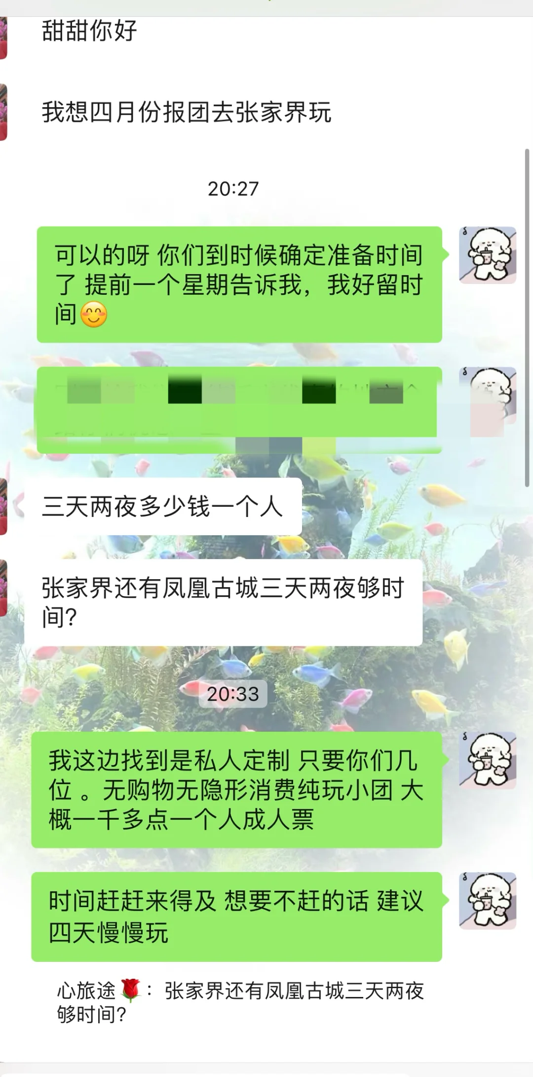 四月来张家界的朋友都已经提前预约上导游啦