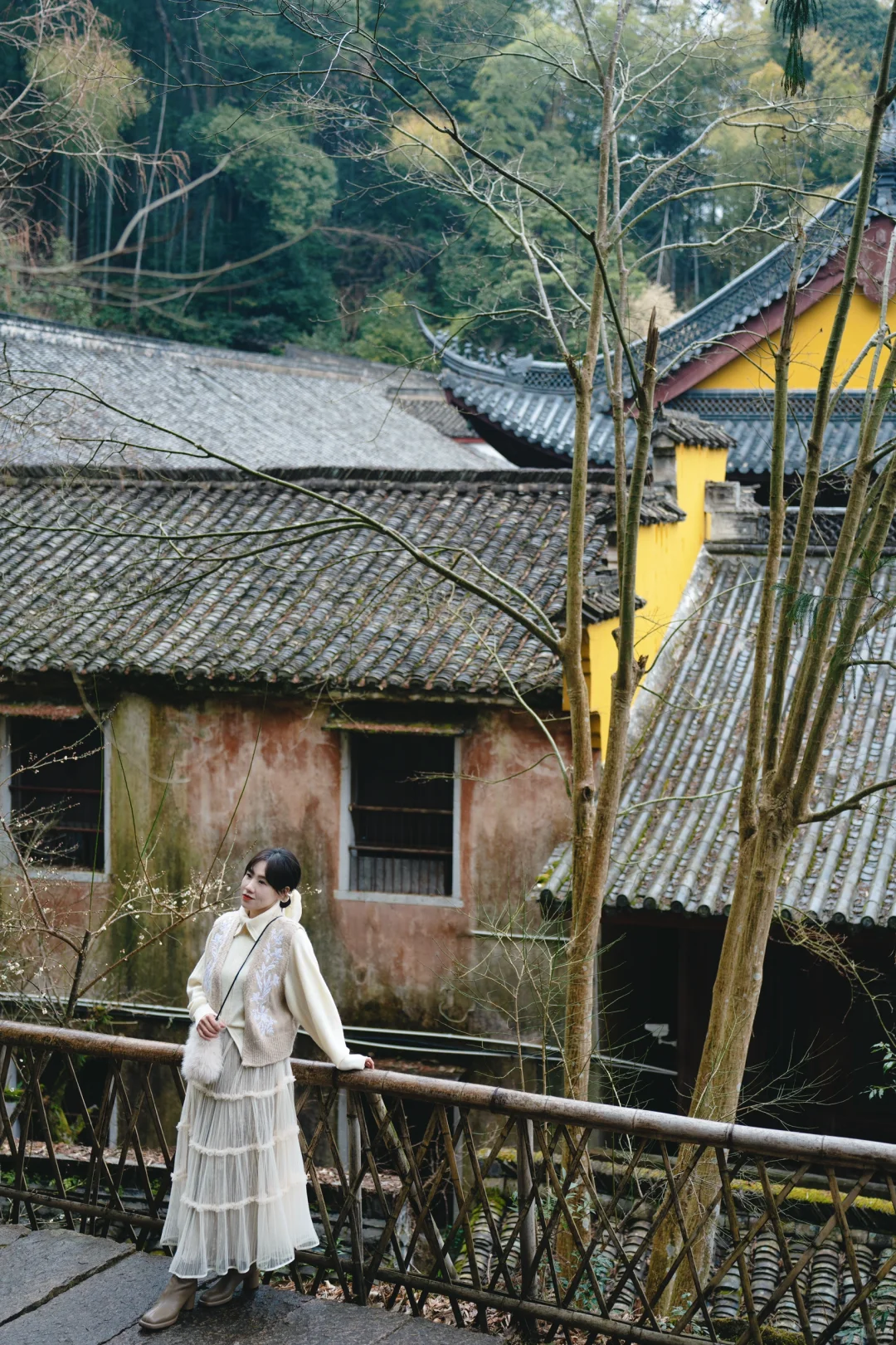 天台梅花不止国清寺 石梁古方广寺刚开始