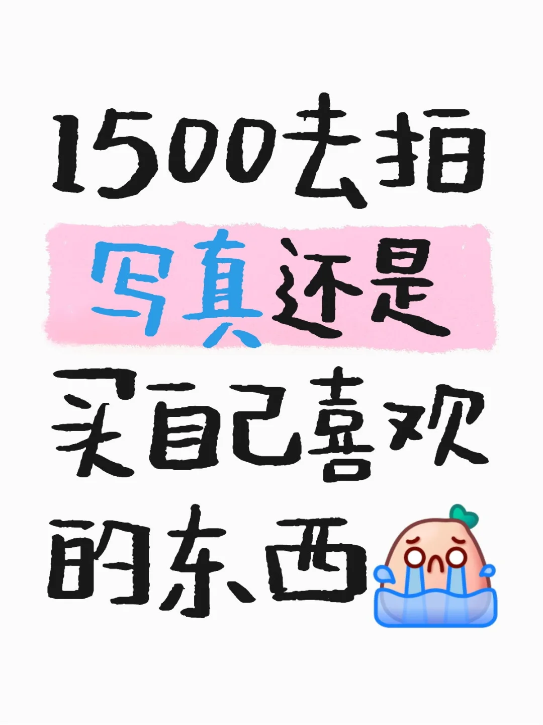 1500去拍写真还是买自己喜欢的东西