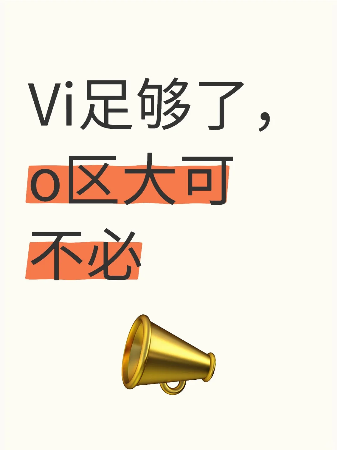 说实话，Vi足够了，o区大可不必