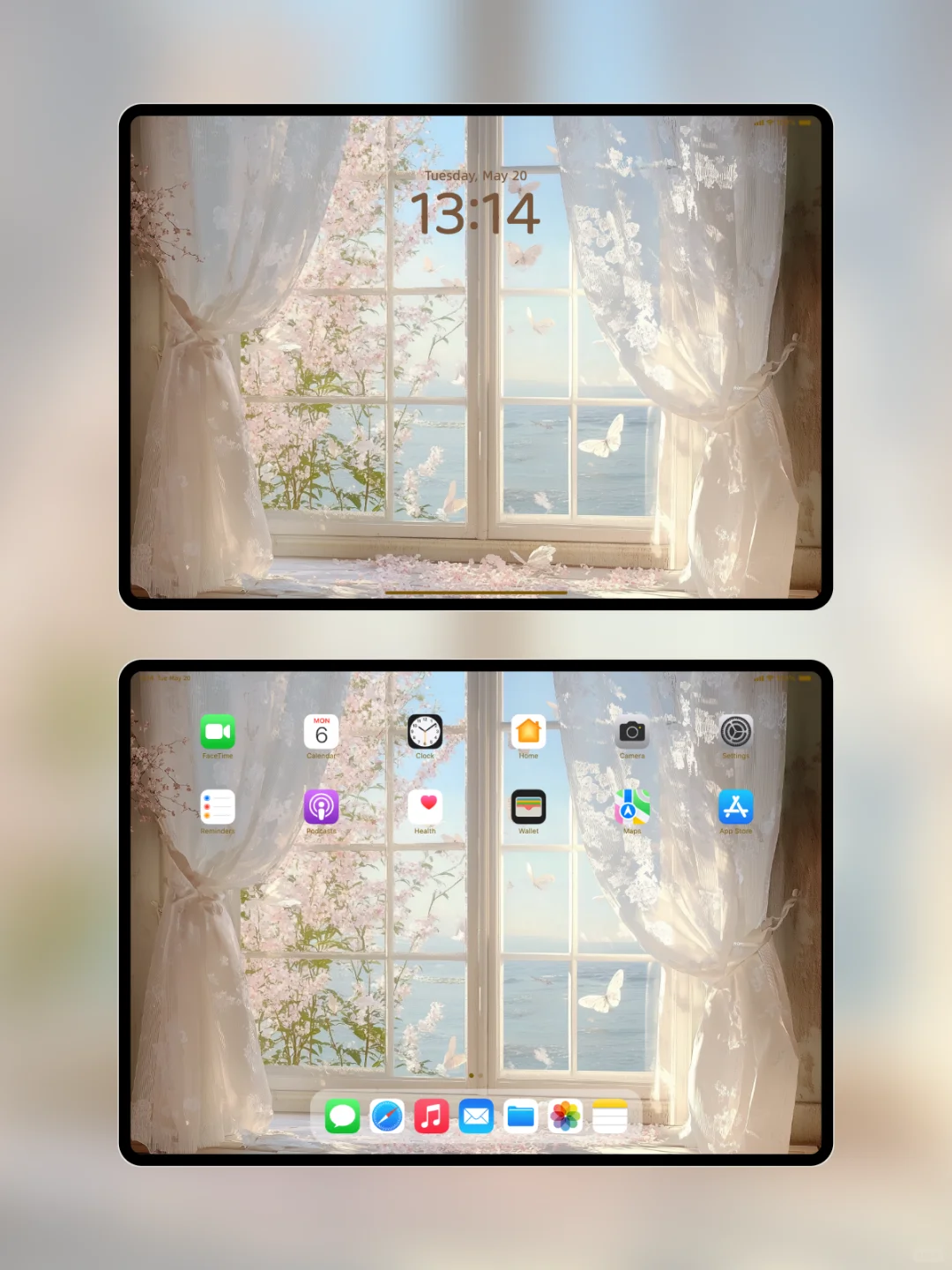 iPad壁纸｜春日蝴蝶之窗｜4
