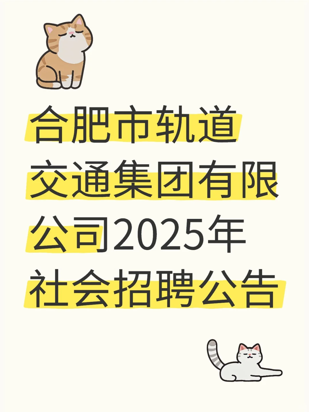 合肥市轨道交通集团2025年社会招聘公告