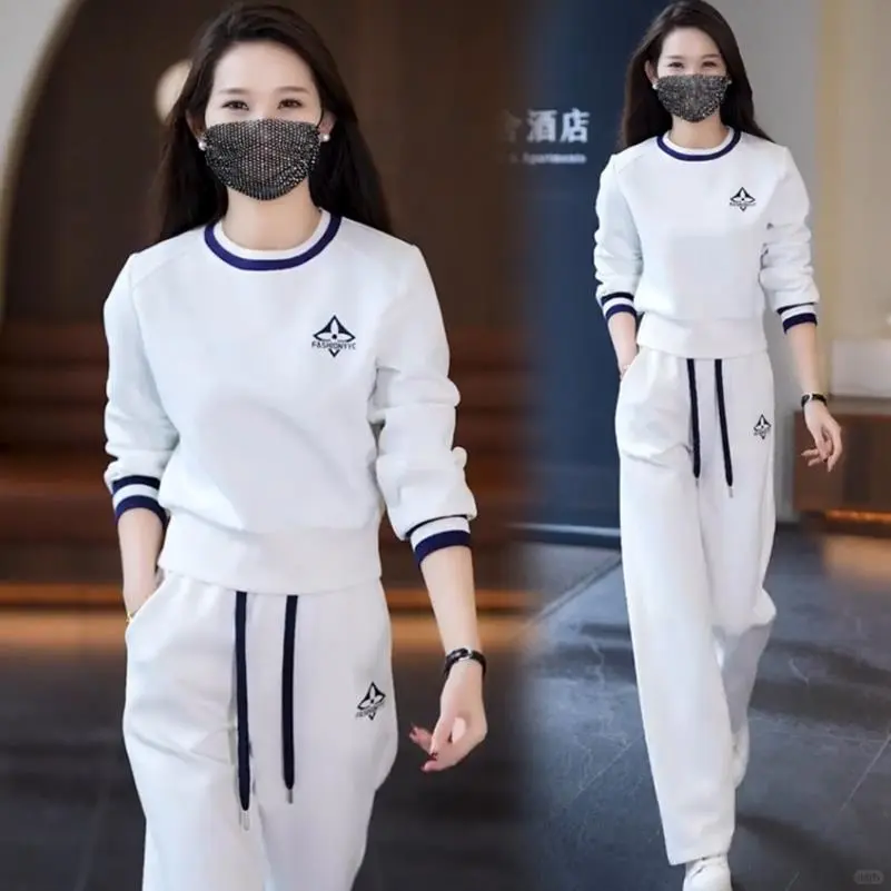 时尚休闲运动服套装女2024春季新款洋气