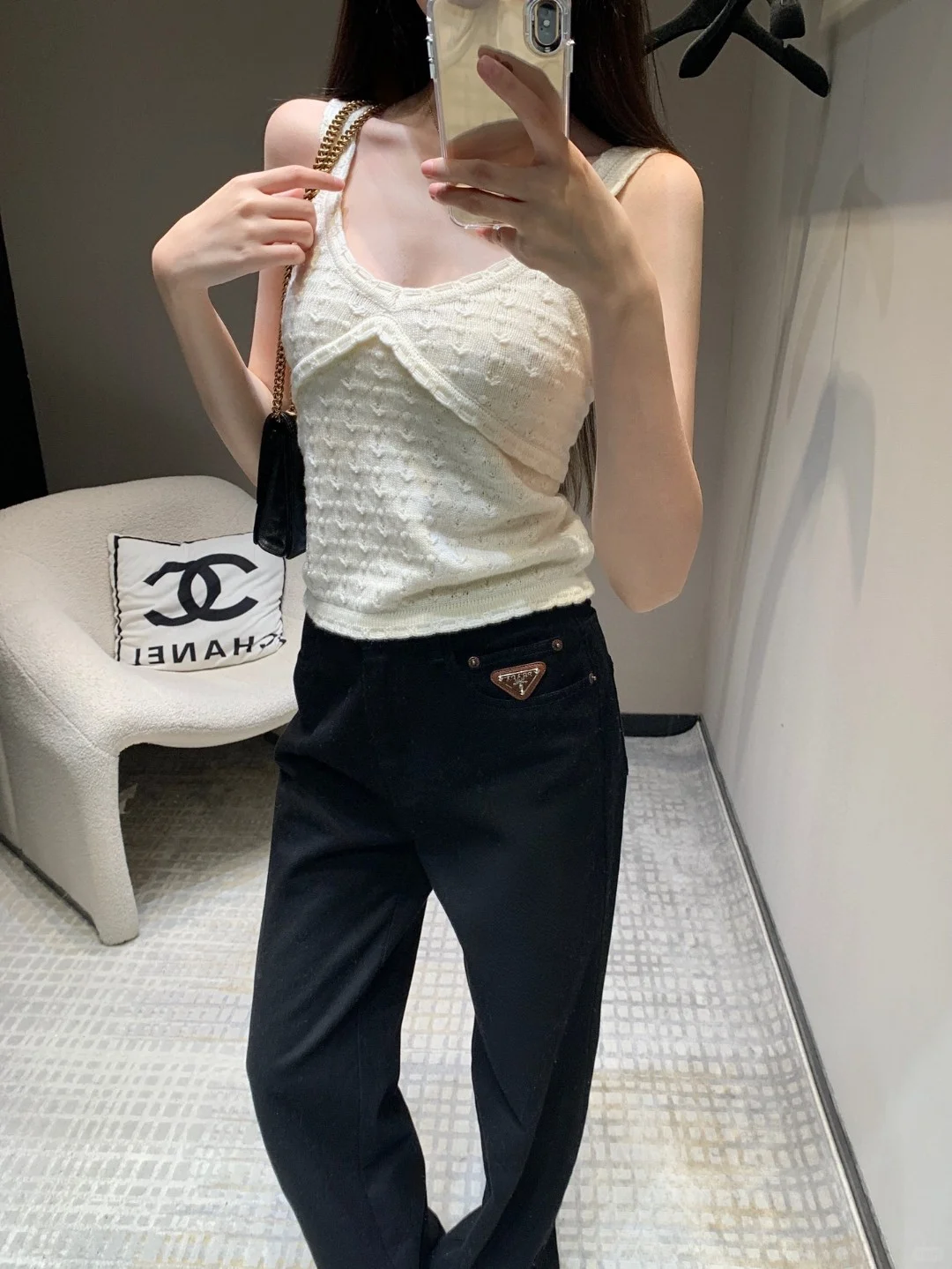 Chanel 25春夏新款✨针织吊带背心