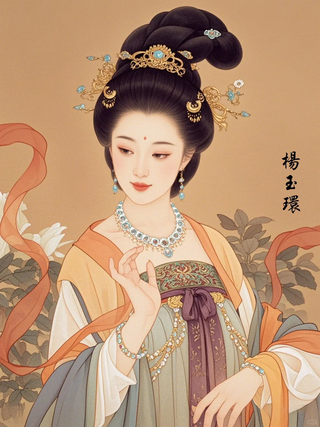 🎨AI 工笔画美翻了｜中国古代四大美女