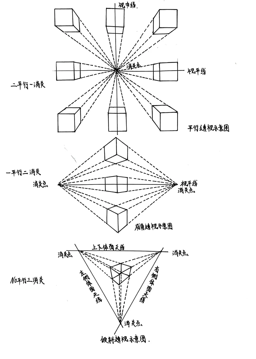 美术考编技能题，透视图练习打卡