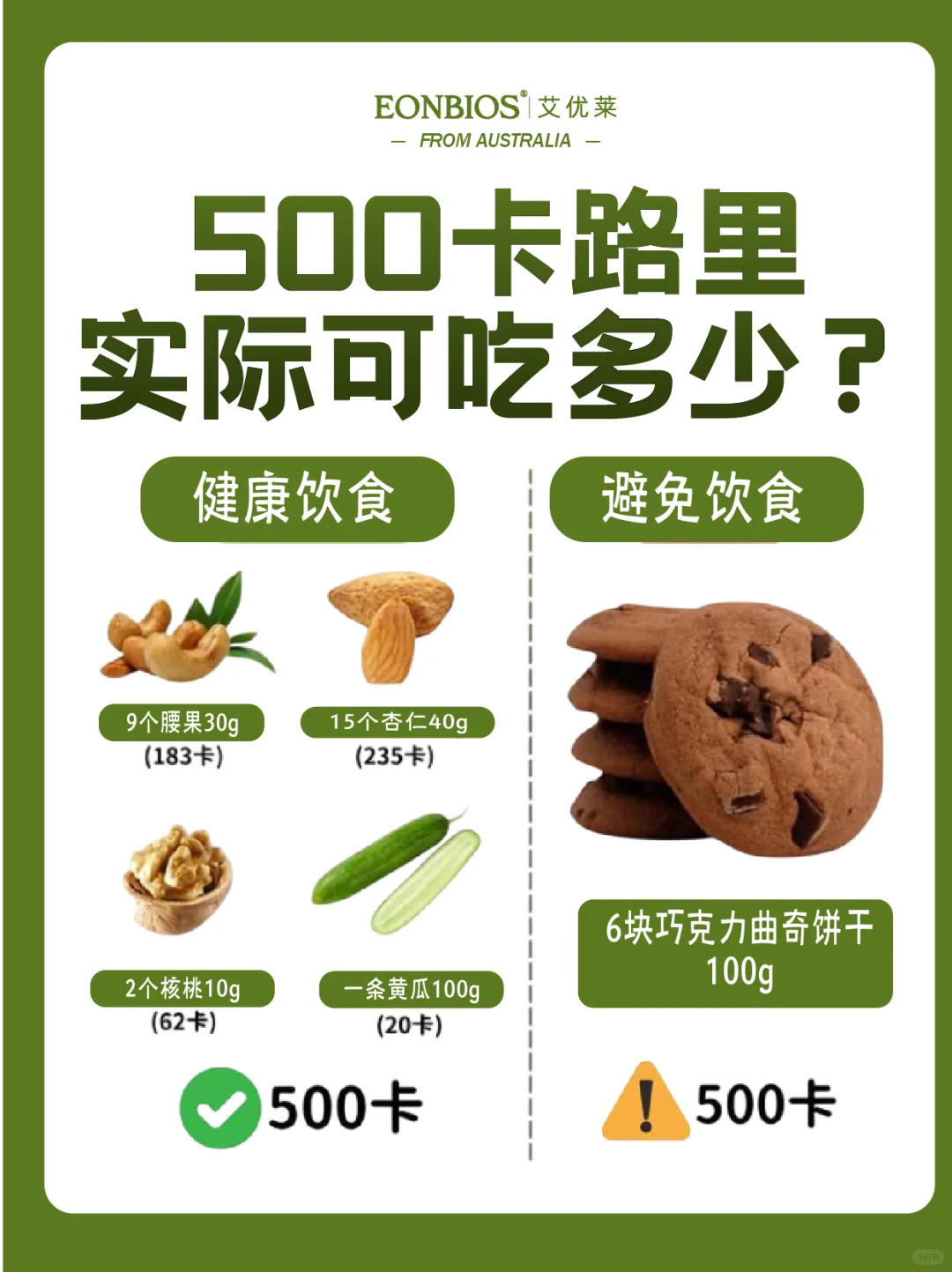 500卡路里有多少呢？