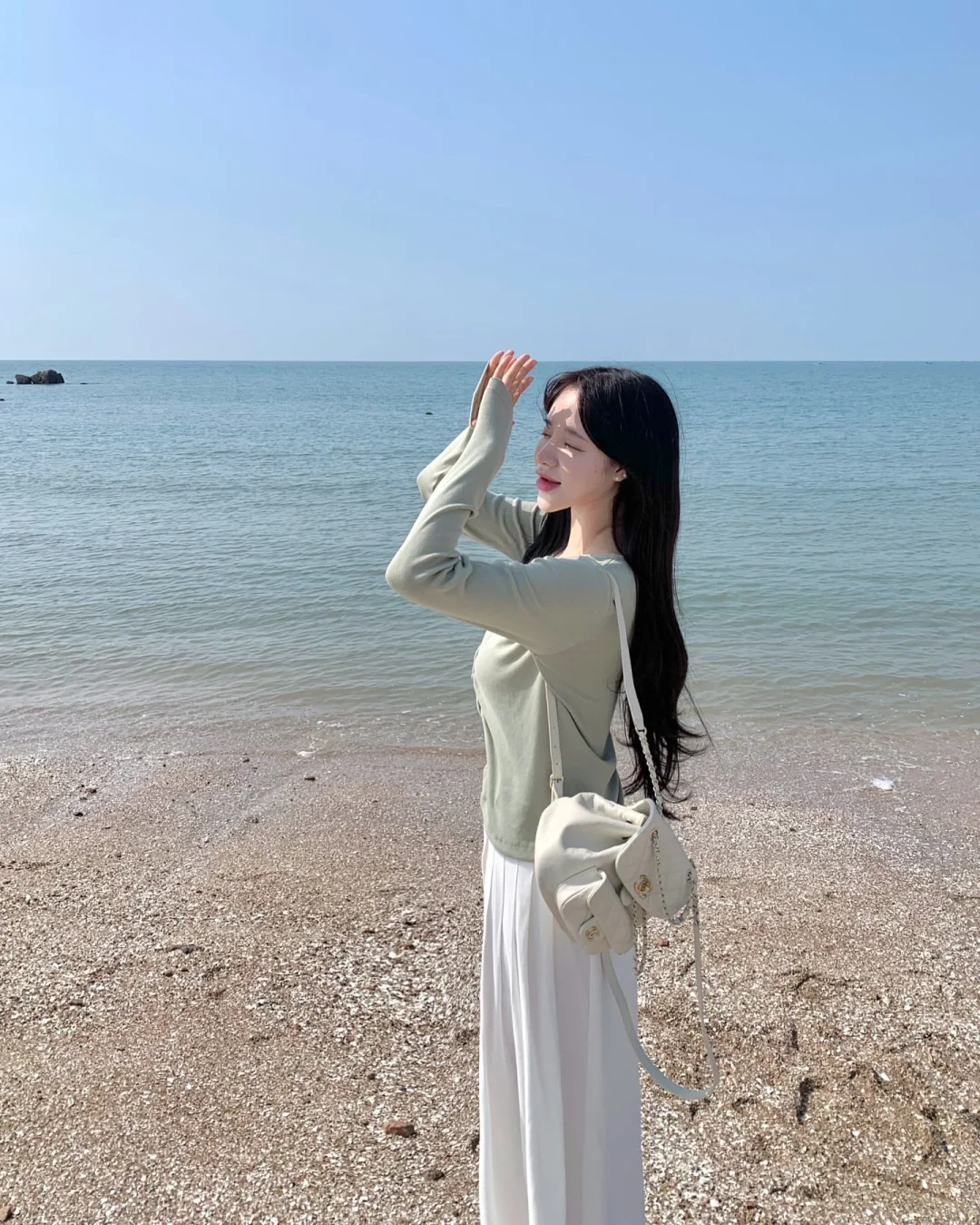 海边日记?韩女的海边穿搭