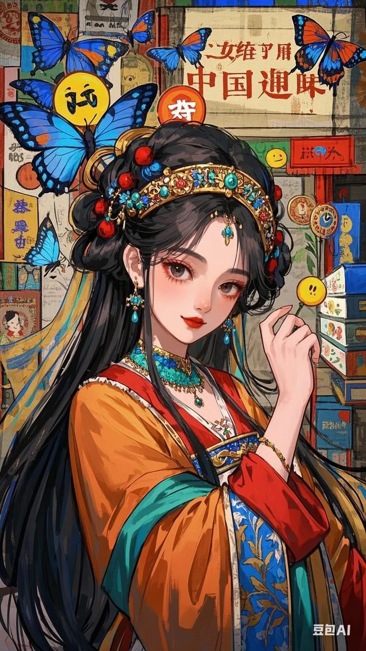 民族风插画美女惊艳，浓郁异域风情