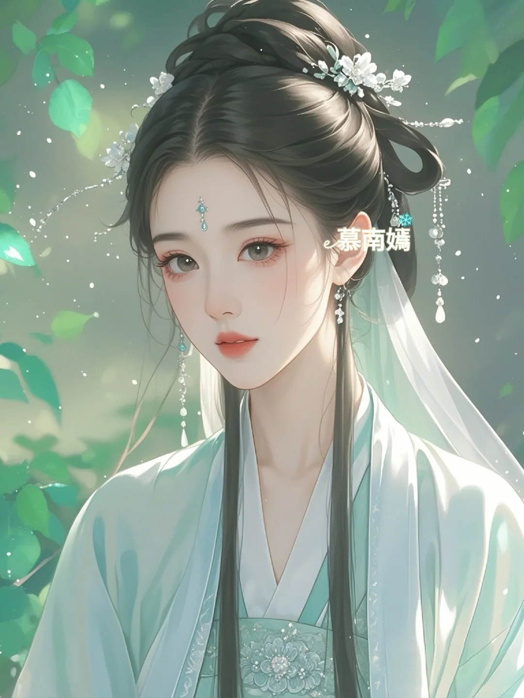 “梦回花间寻古韵，美人如画映月明。”