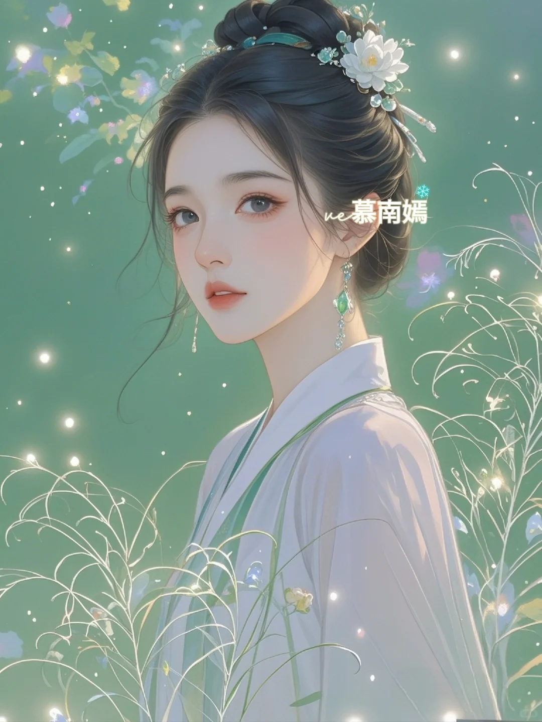 “梦回花间寻古韵，美人如画映月明。”