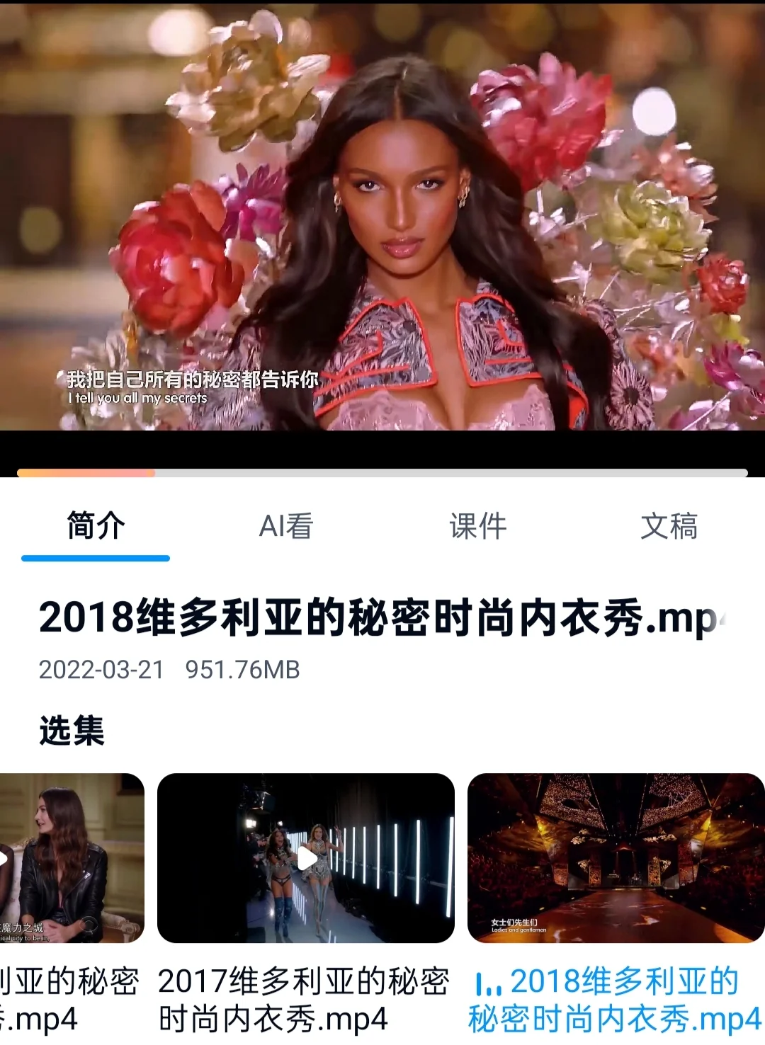 609.维多利亚的秘密视频2005-2018模特走秀