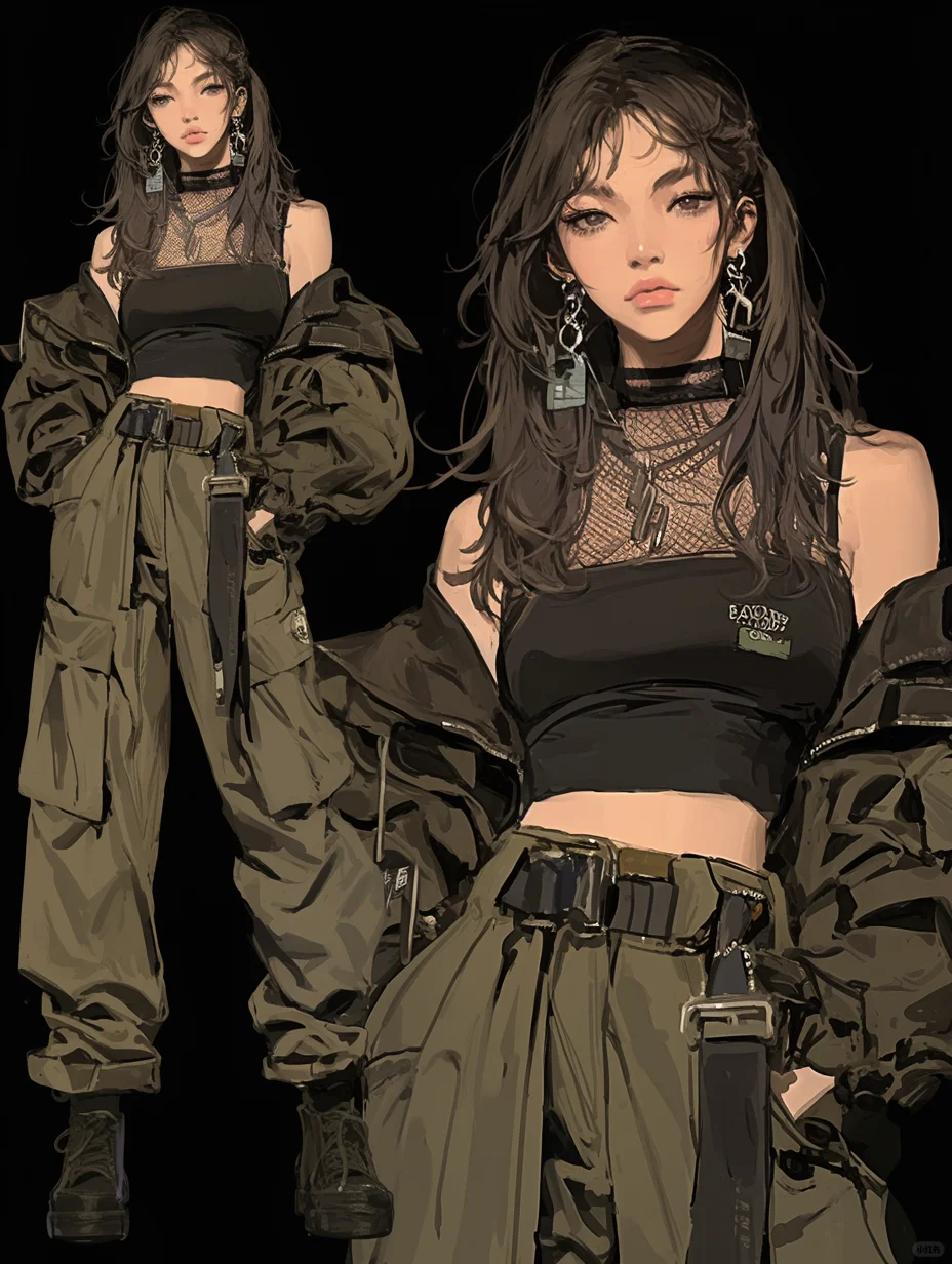 AI服装设计｜Y2K甜酷辣妹风