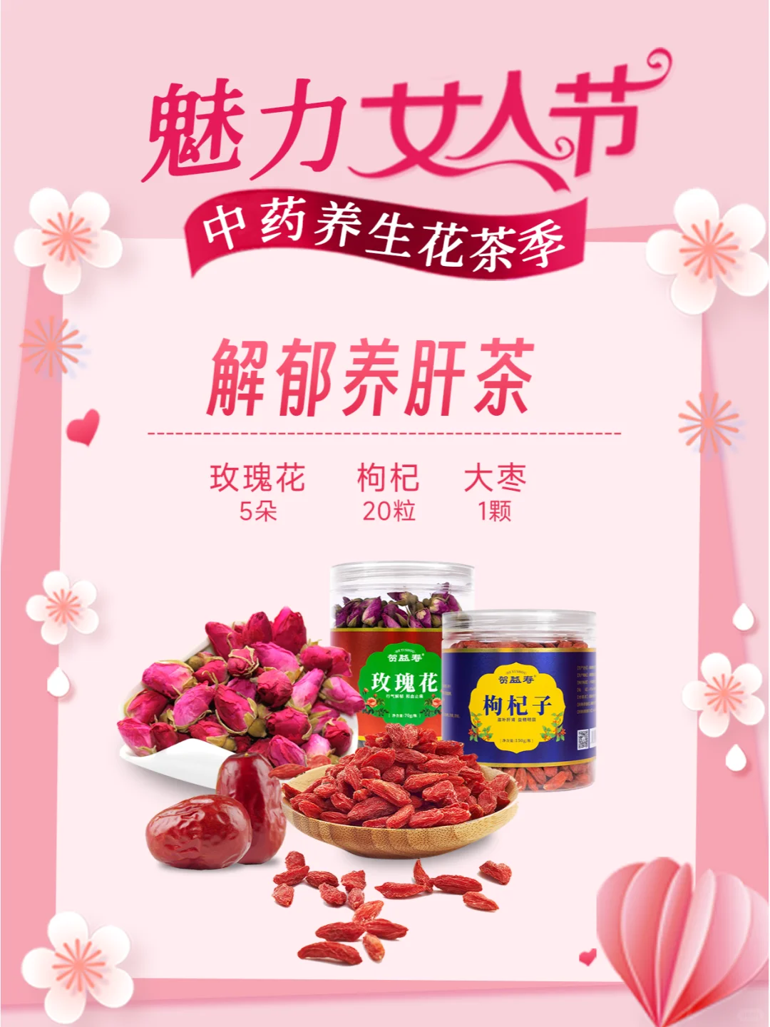 药店花茶组合及功效，太实用了，赶紧收藏！