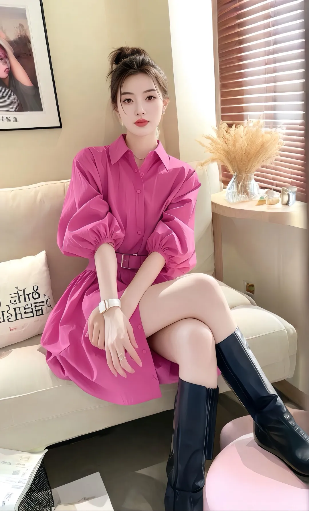 早春御姐轻熟风穿搭～玫红色绝绝子！！