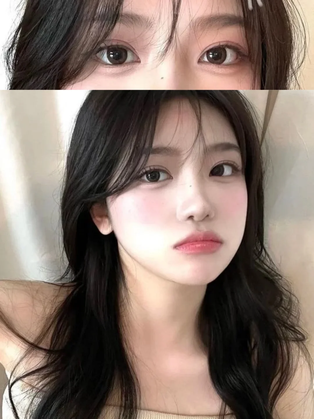 韩女双眼皮模！超自然