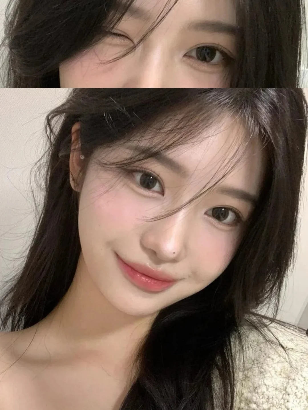 韩女双眼皮模！超自然