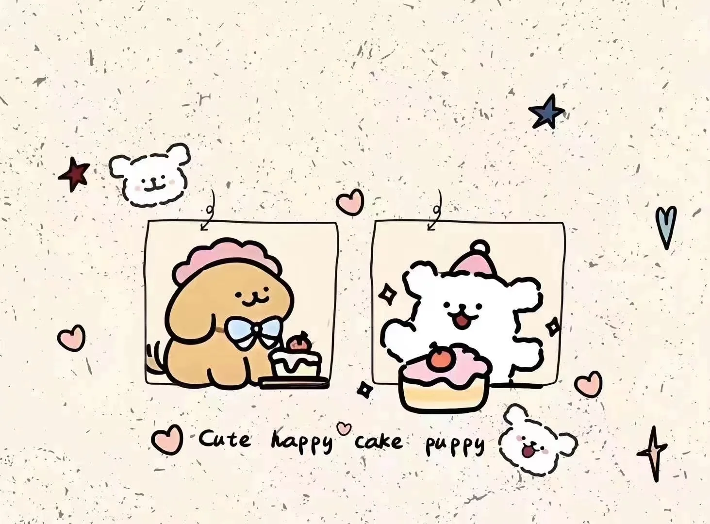 iPad✨平板壁纸｜可爱蛋糕小狗🐶