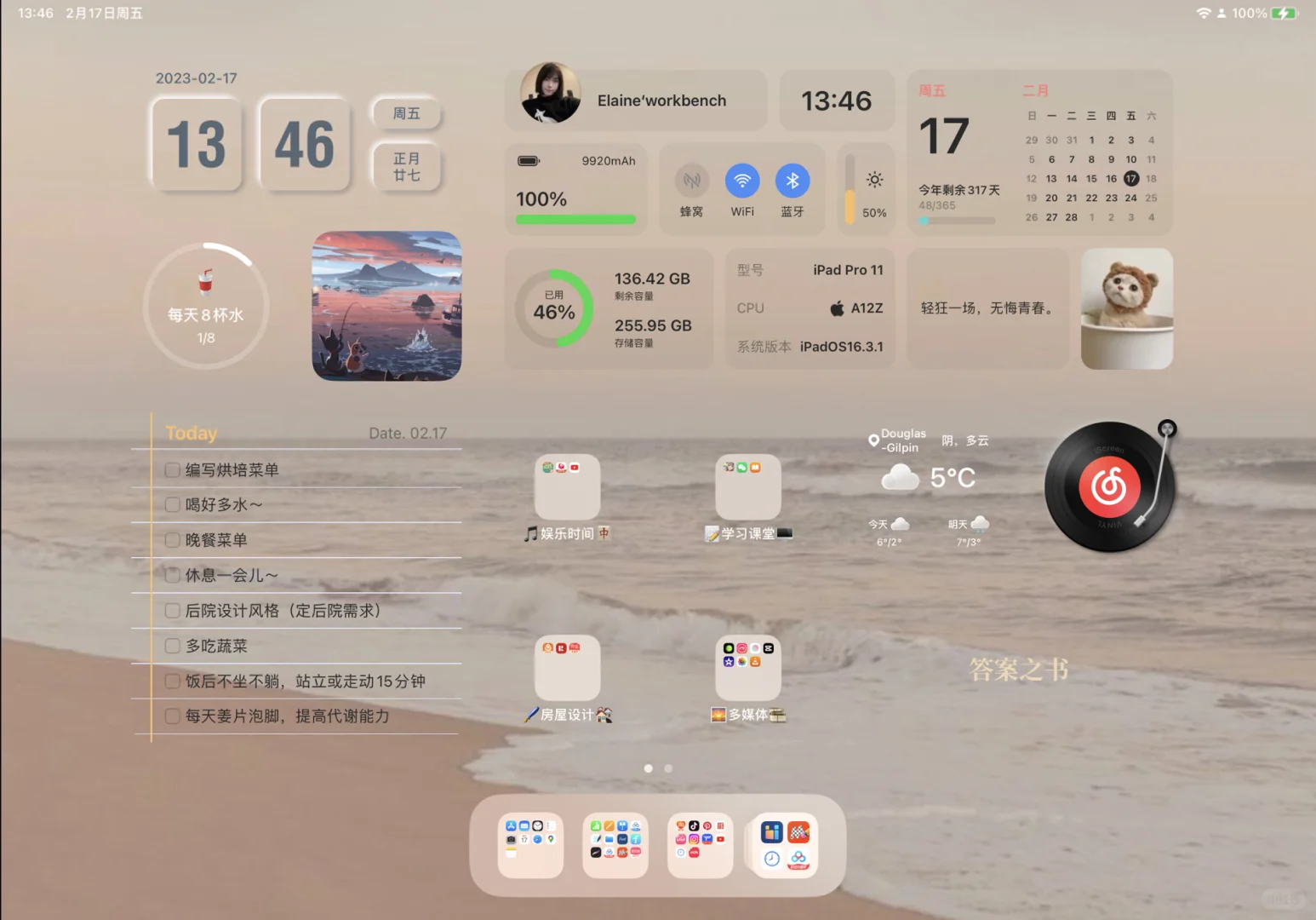 iPad桌面整理| 桌面小组件&壁纸分享（暖调）