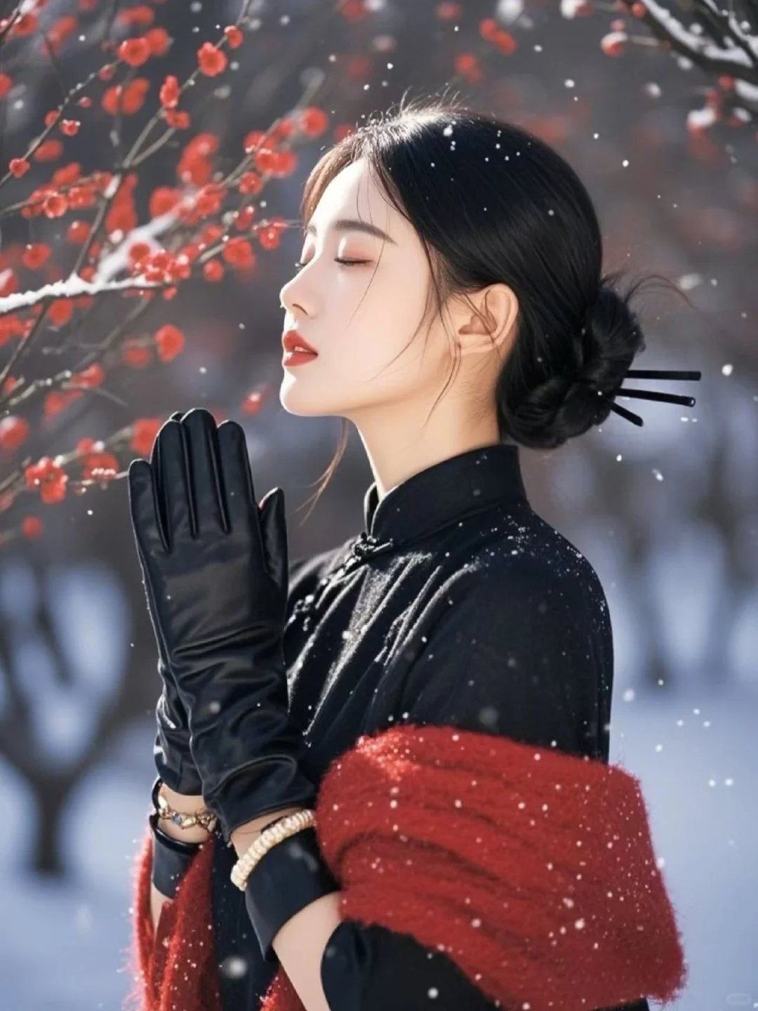 诗情画意尽在雪地