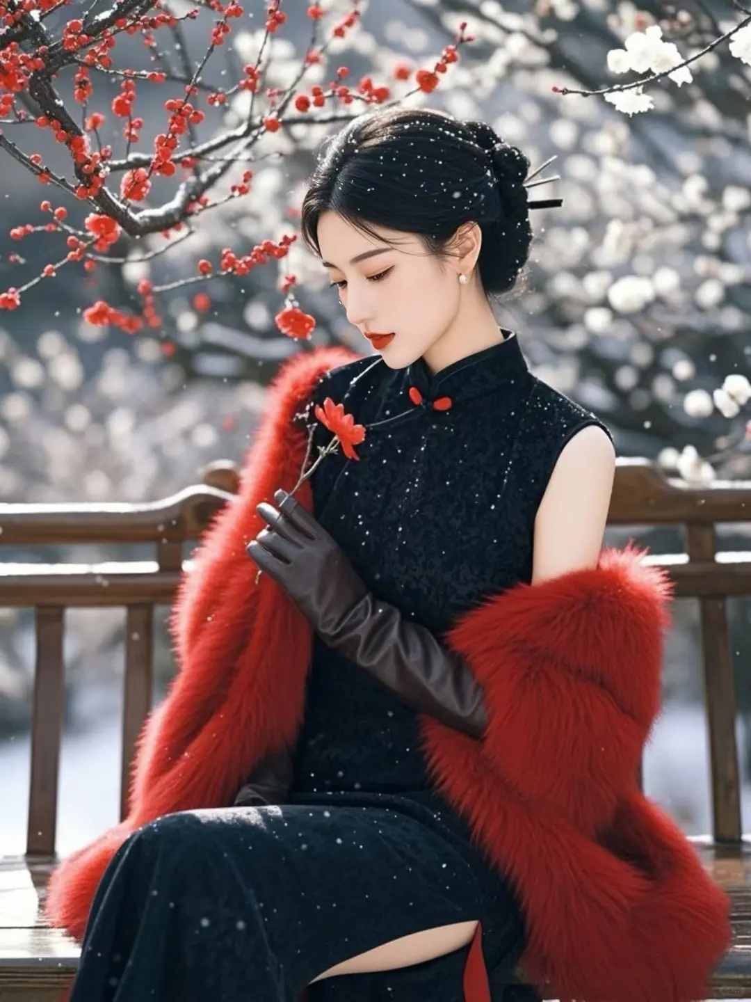诗情画意尽在雪地