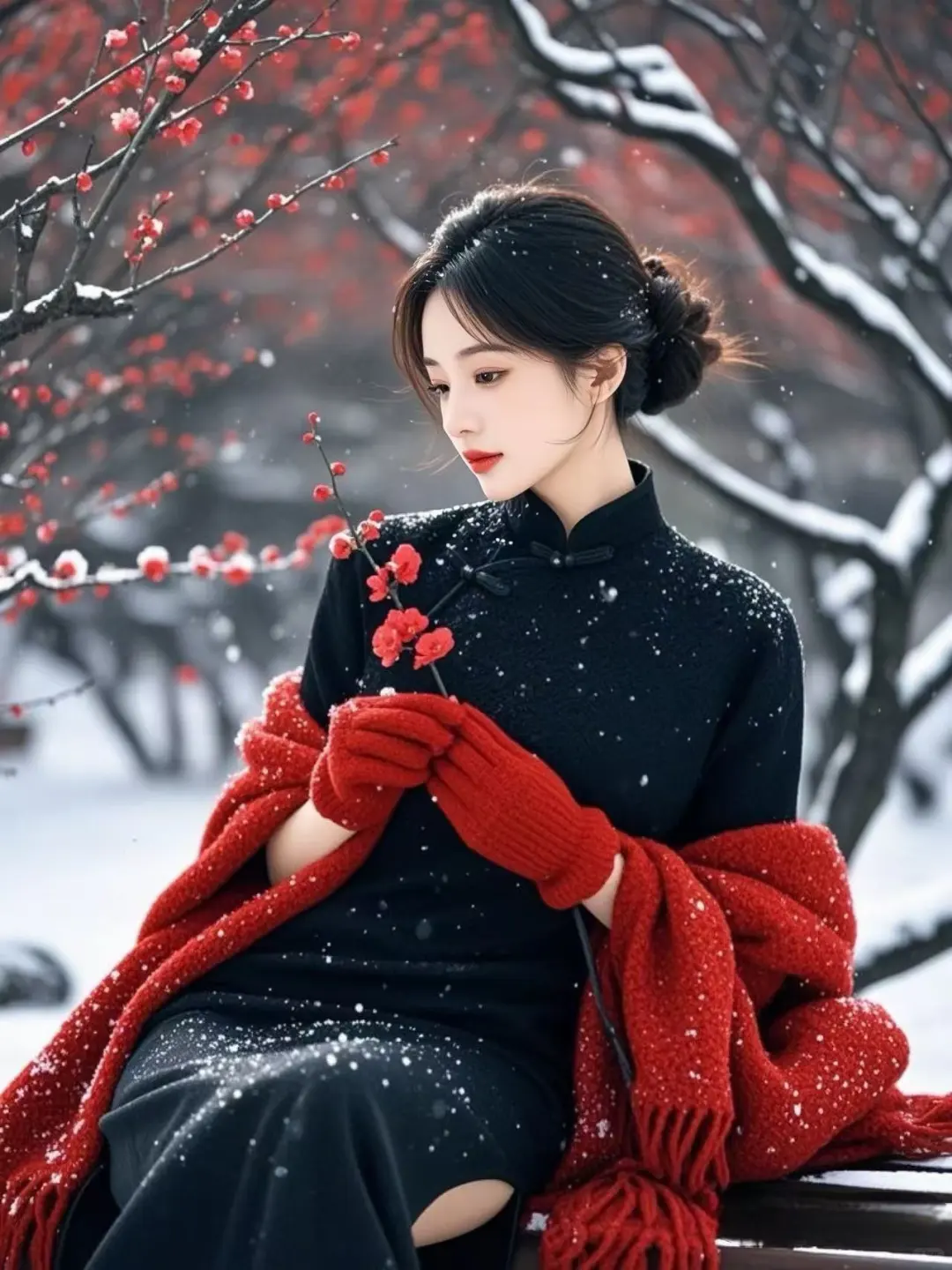 诗情画意尽在雪地
