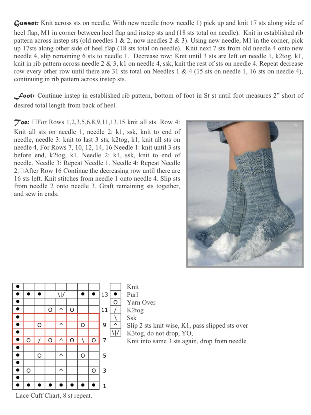 ?｜Snow Queen Socks（中文图解）