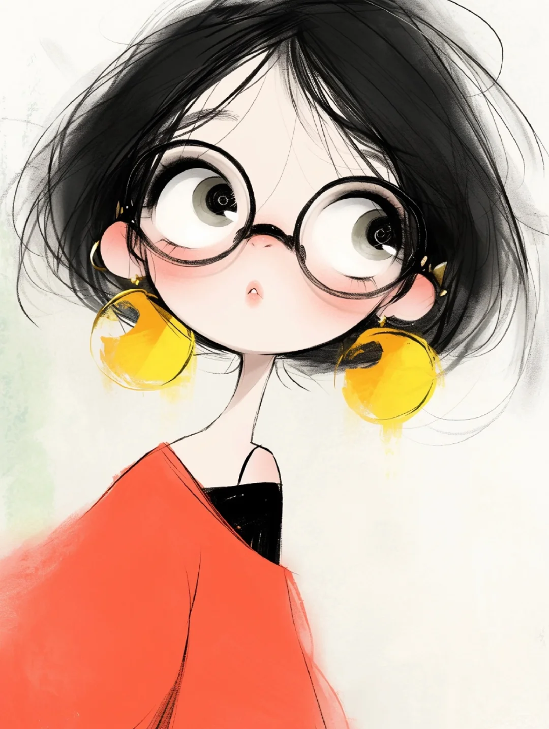 少女插画^O^慢下来，遇见更好的自己
