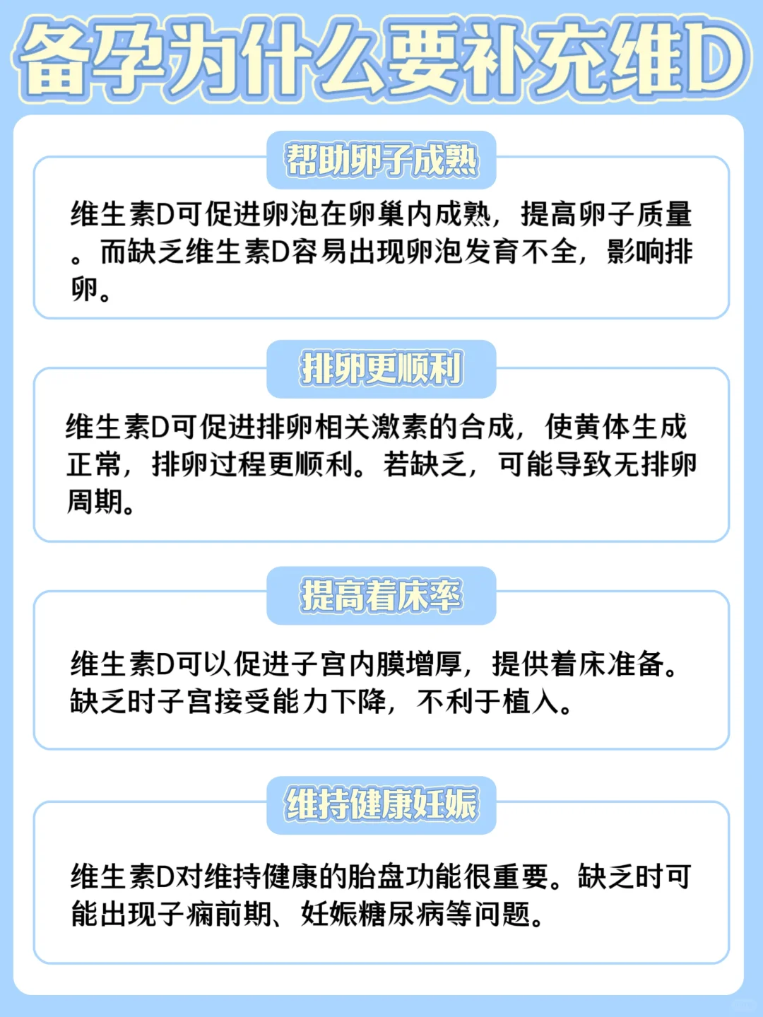 备孕期疯狂补维D，真不是智商税❗