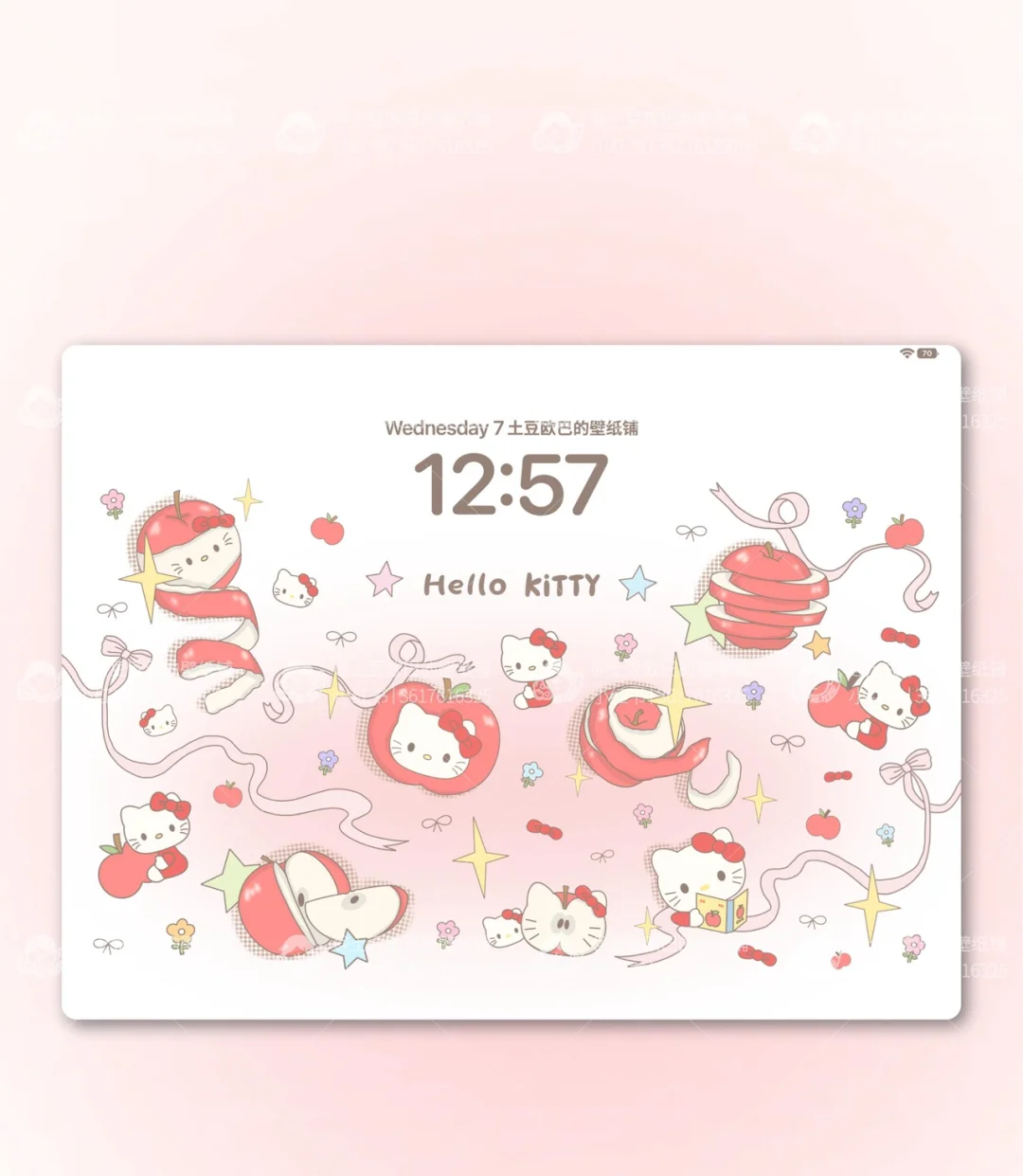 平板壁纸·HelloKitty✨苹果里藏着什么