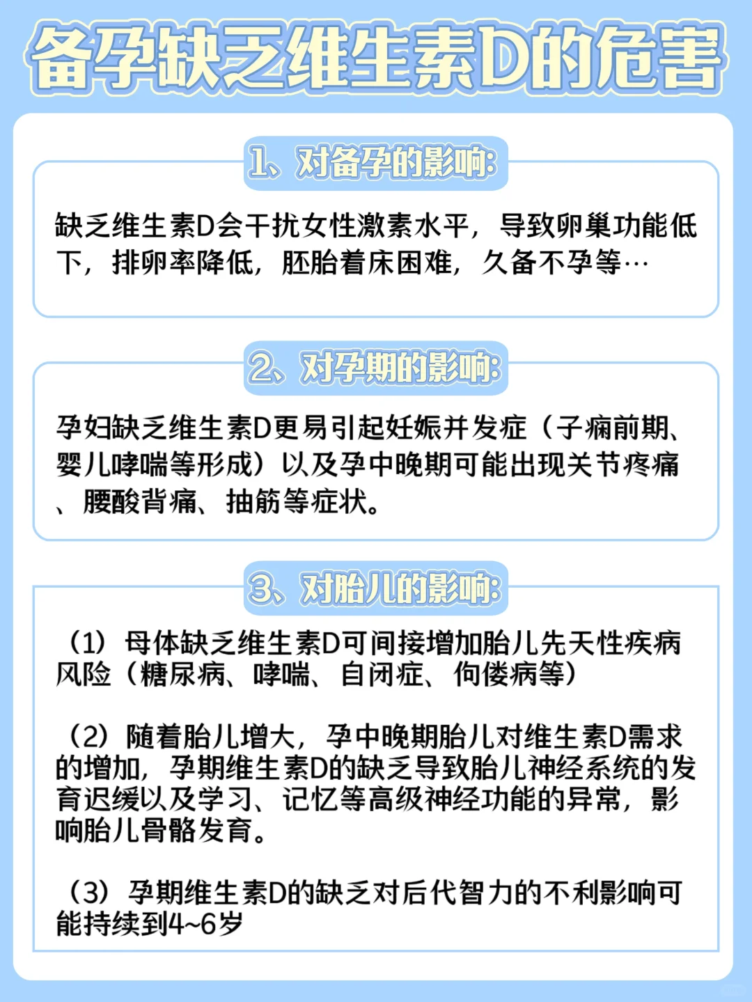 备孕期疯狂补维D，真不是智商税❗