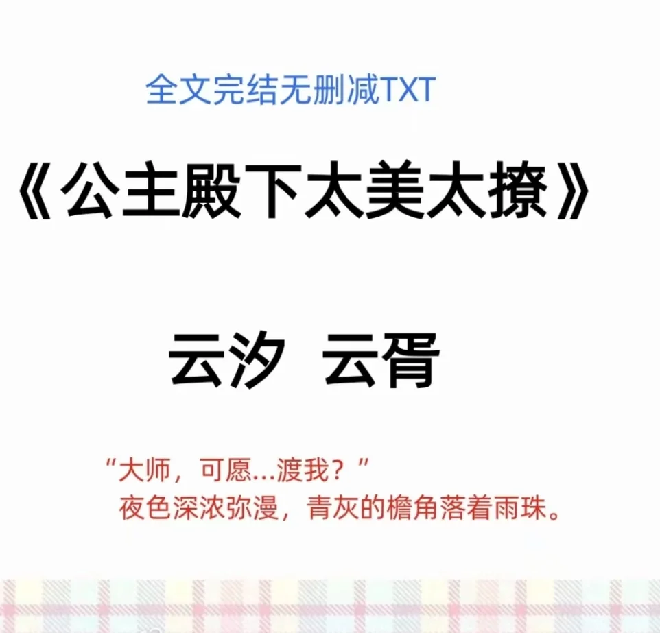 《公主殿下太美太撩》云汐云胥完整版TXT