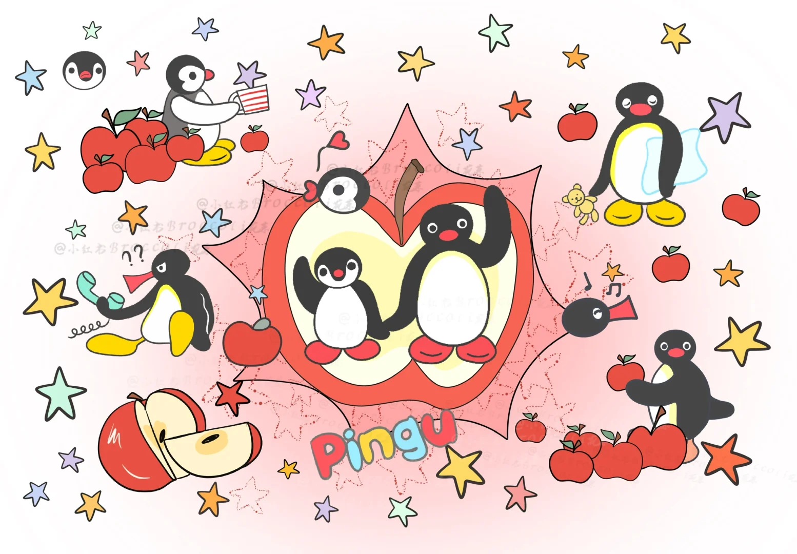 A278 pingu 企鹅 苹果主题平板壁纸