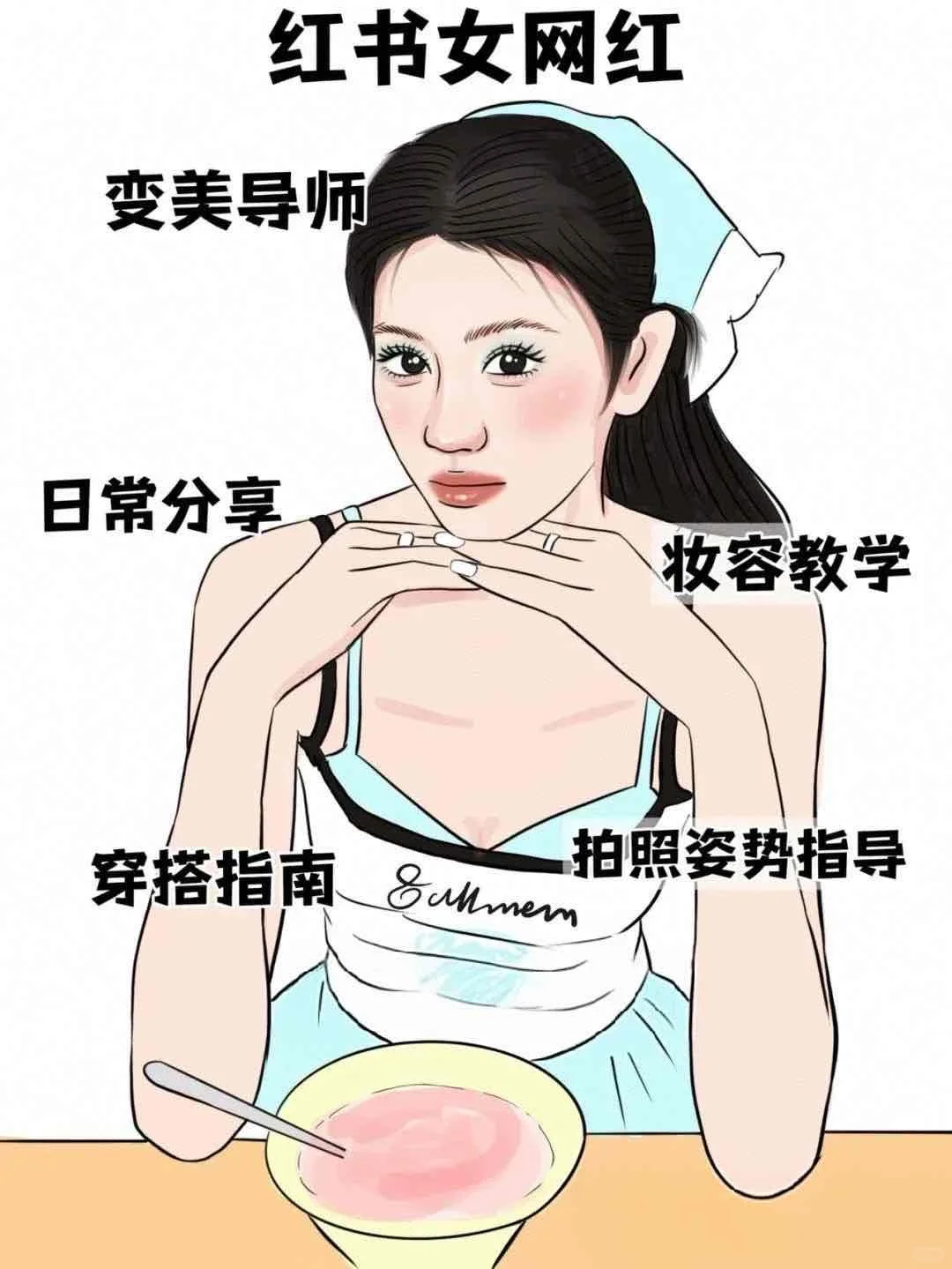 不同平台女网红风格