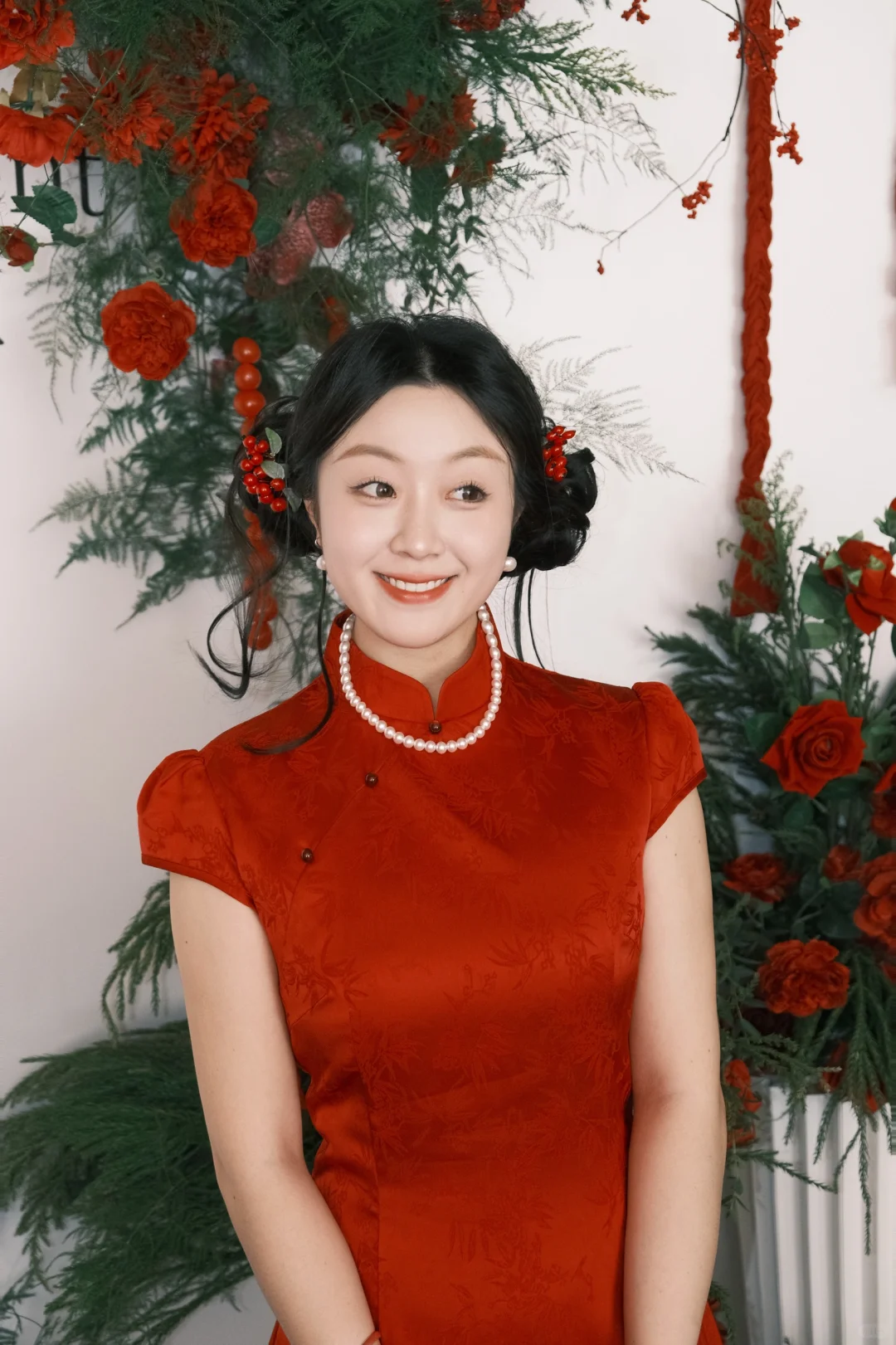 超好看的订婚旗袍！