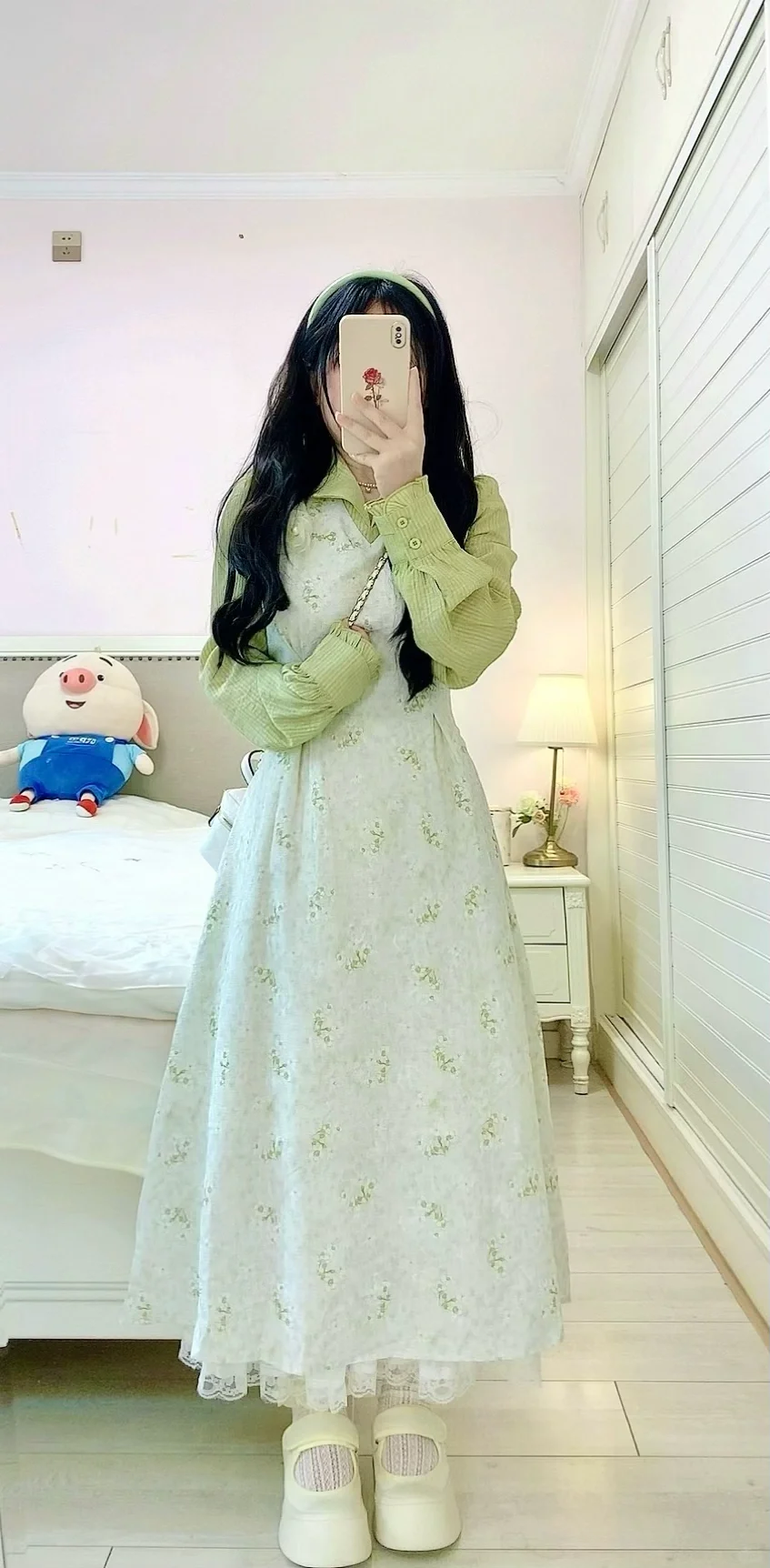 151｜才100多超温柔碎花绿仙女裙绝美