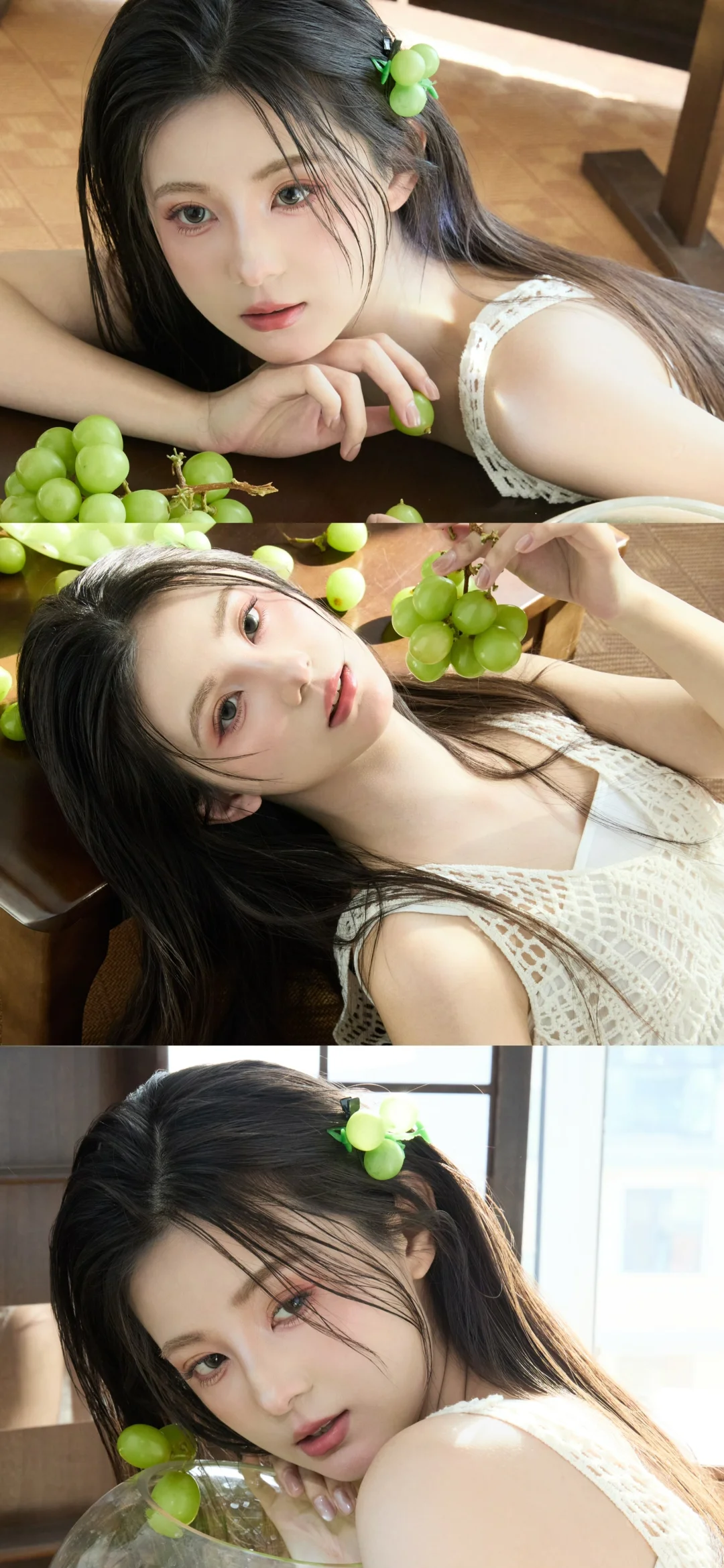 新鲜多汁的青提少女